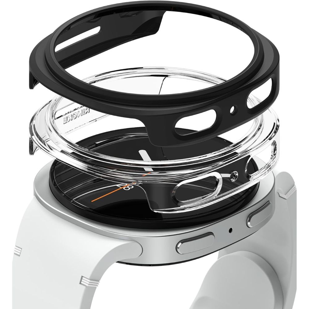 Ringke Slim 2 kpl kuori Samsung Galaxy Watch 8 40mm - läpinäkyvä-mattamusta