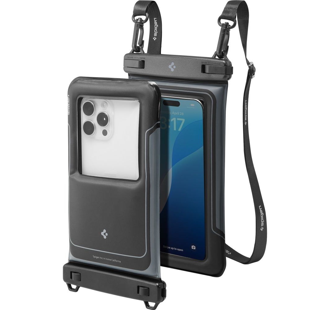 Spigen A611P 2-pack vedenpitävä suojakuori - mattamusta