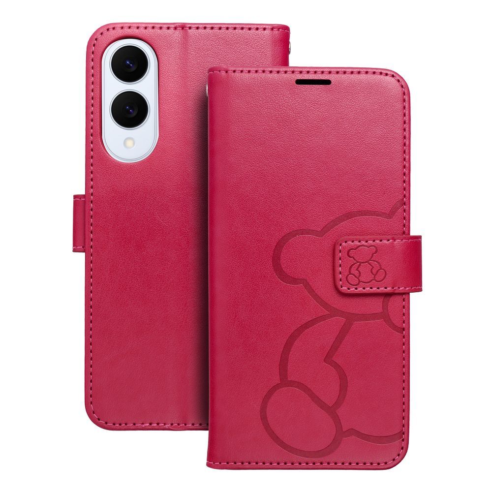 MEZZO kirjakotelo SAMSUNG S25 Edgelle nalle magenta