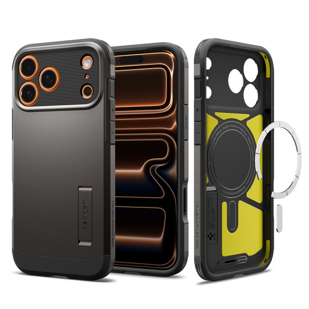 Spigen Tough Armor T Mag Magsafe Suojakuori iPhone 17 Pro Max:lle Gunmetal