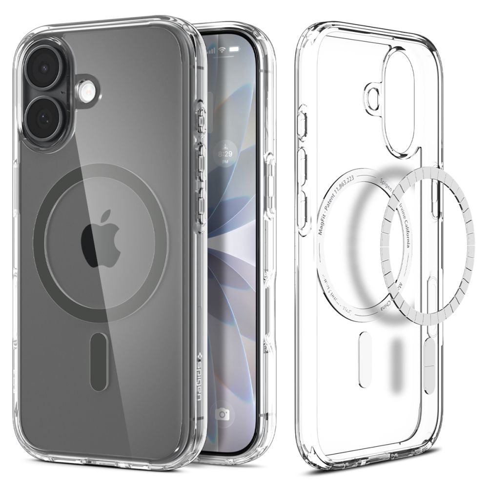 Spigen Ultra Hybrid Mag Magsafe ACS10381 Suojakuori iPhone 17:lle - kirkas/Graphite