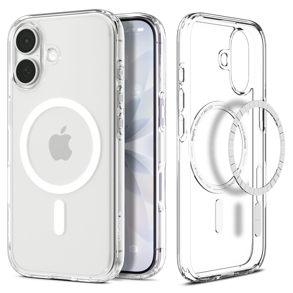 Spigen Ultra Hybrid Mag Magsafe ACS10380 Suojakuori iPhone 17:lle - kirkas/valkoinen