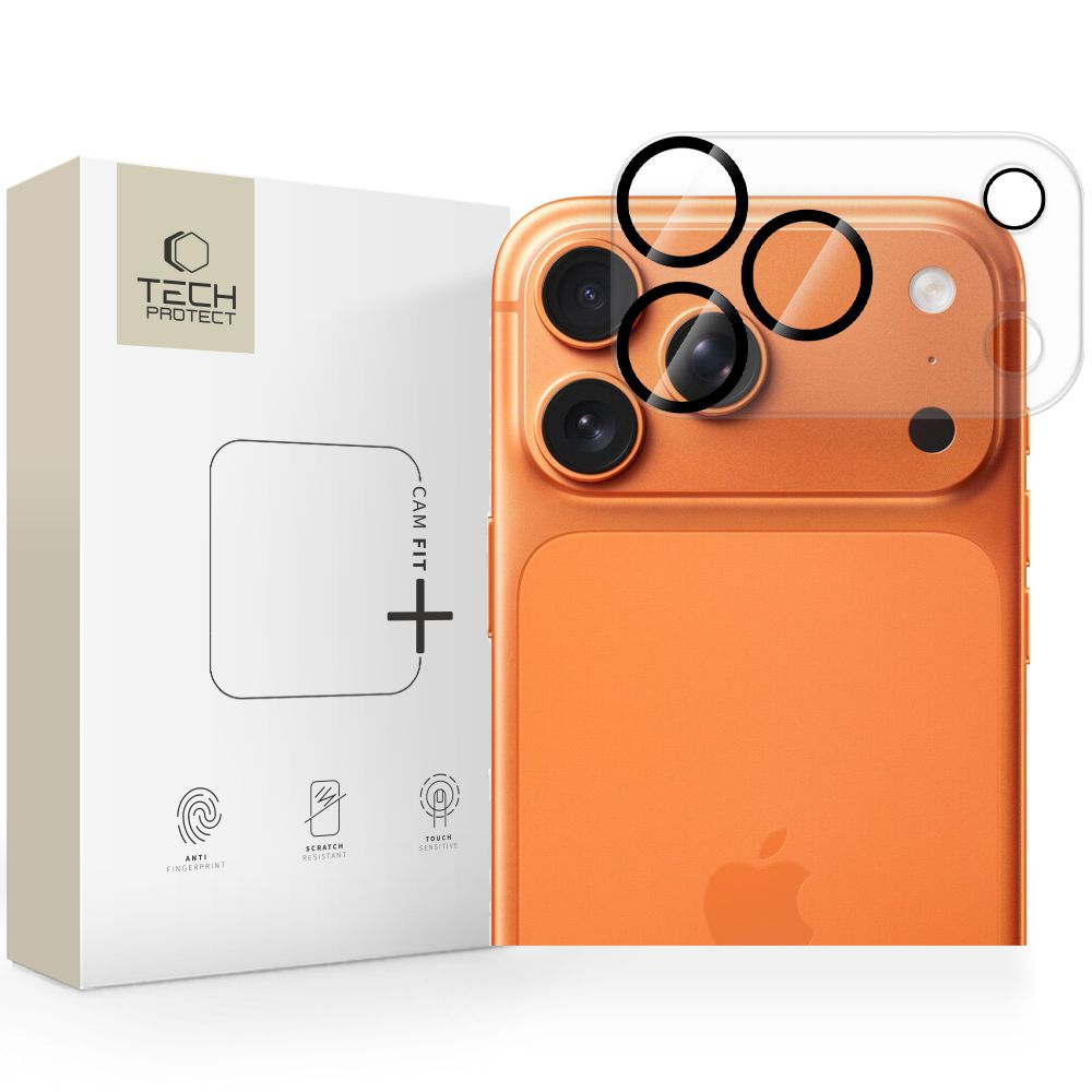 Tempered glass for camera Tech-Protect Cam Fit+ Apple iPhone 17 Pro Max clear