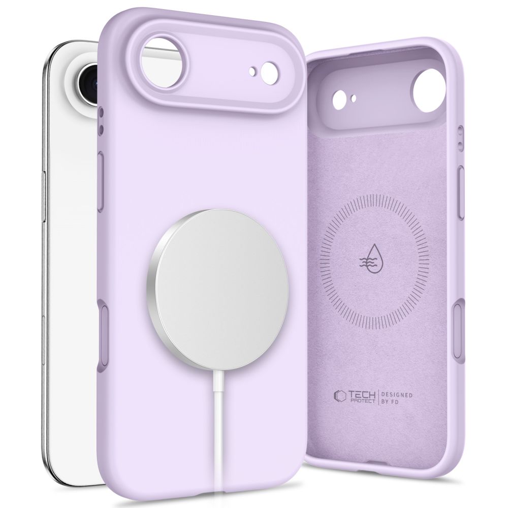 Tech-Protect Silicone MagSafe Suojakuori iPhone 17 Air:lle - Violetti