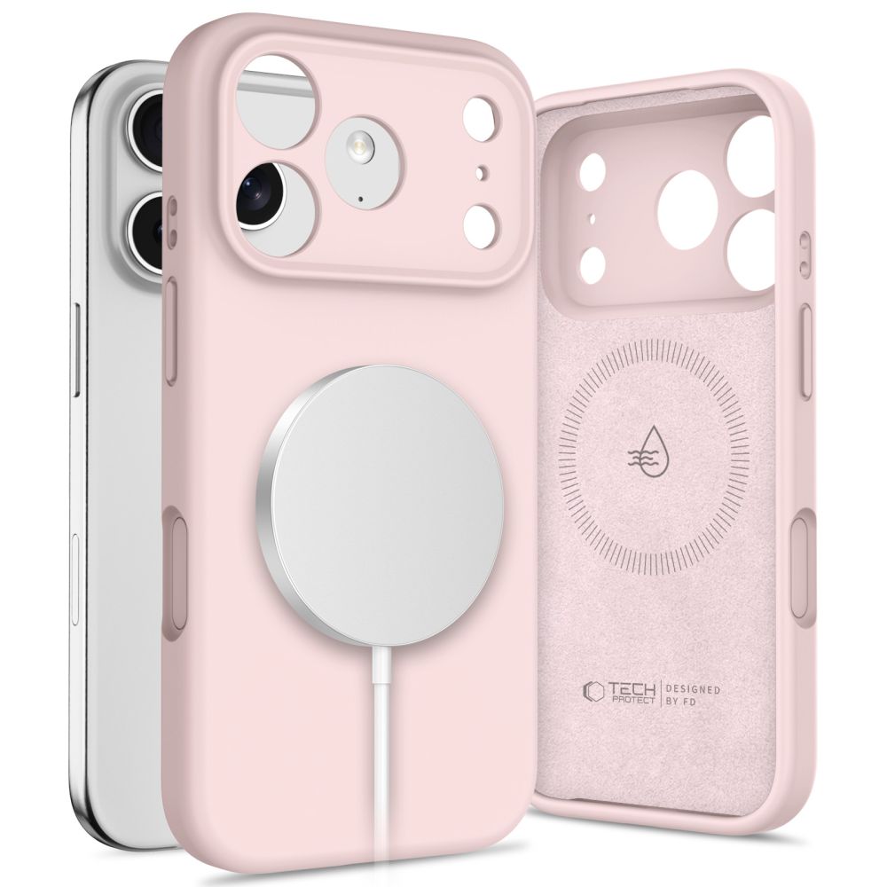 Tech-Protect Silicone MagSafe Suojakuori iPhone 17 Pro:lle - Vaaleanpunainen