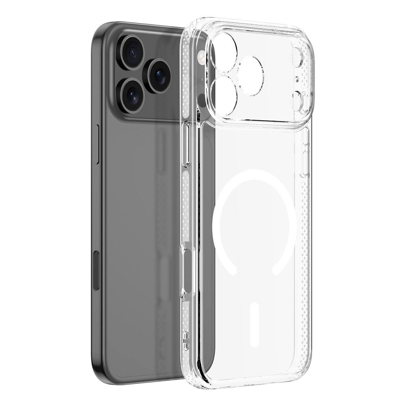 DUX DUCIS CLIN MAG Suojakuori MagSafe-yhteensopiva iPhone 17 Pro:lle (avoin rengas) - Läpinäkyvä