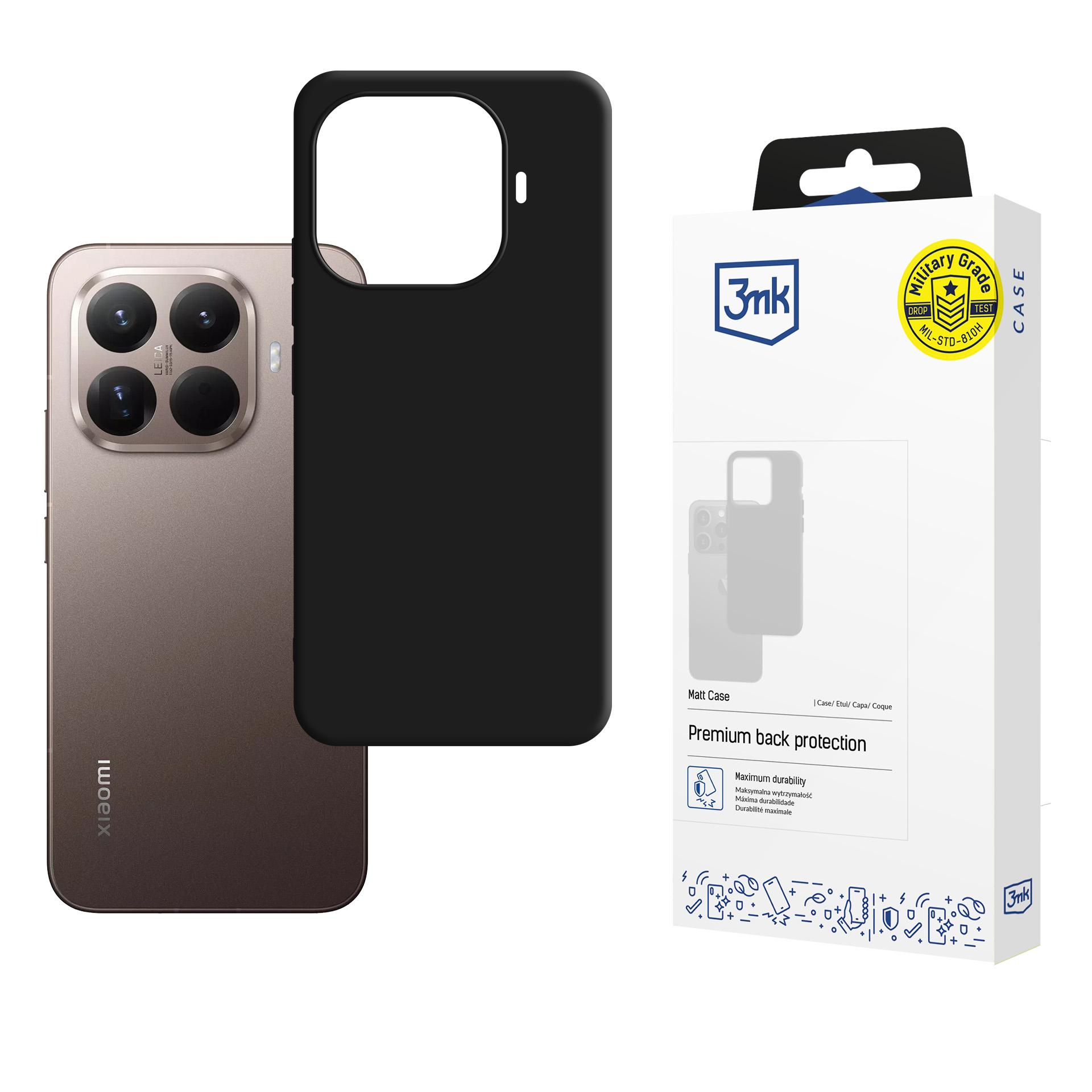 3mk Matt Case Xiaomi 15T Pro 5G:lle - musta