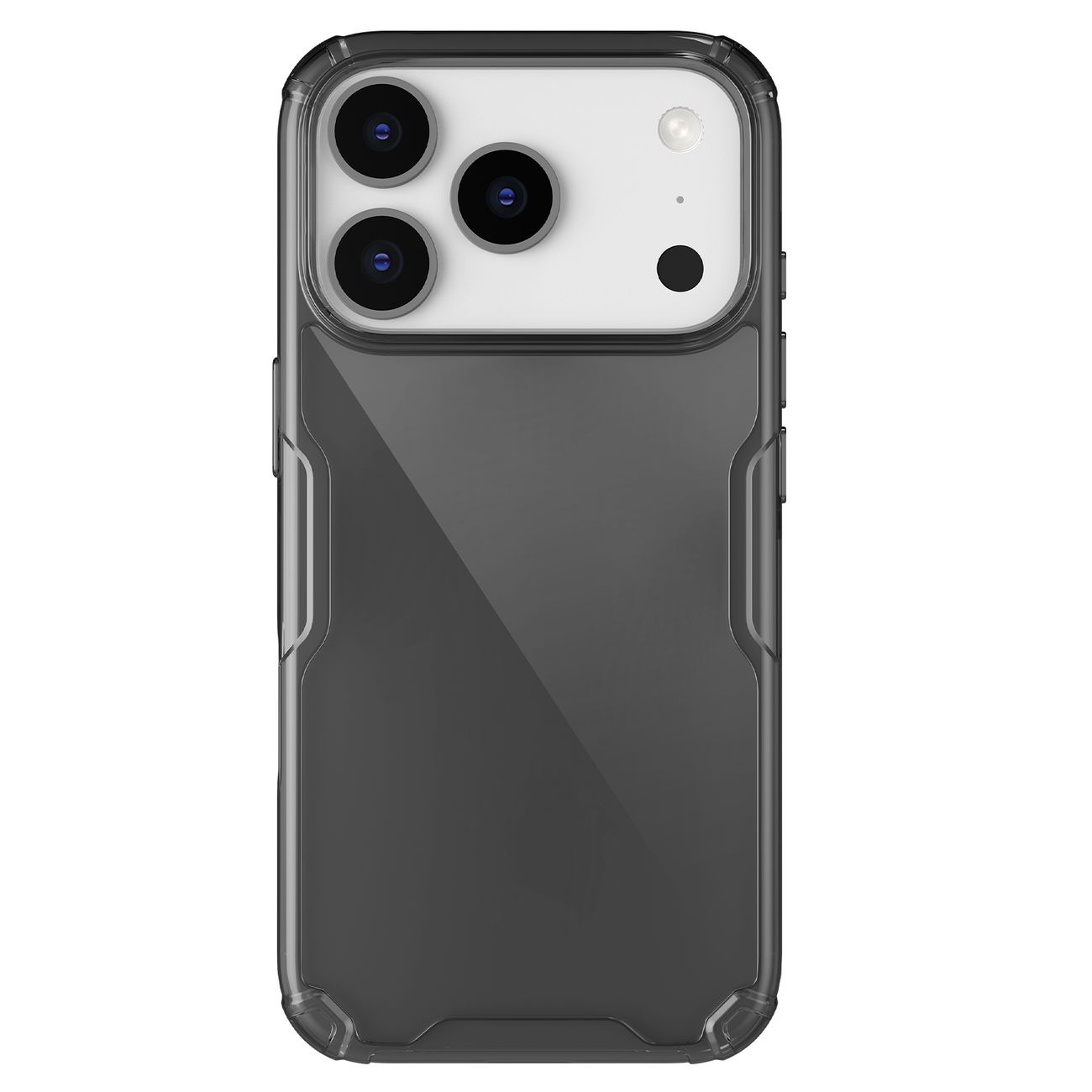 Nillkin Nature TPU Pro Suojakuori iPhone 17 Pro:lle - Puoliläpinäkyvä musta