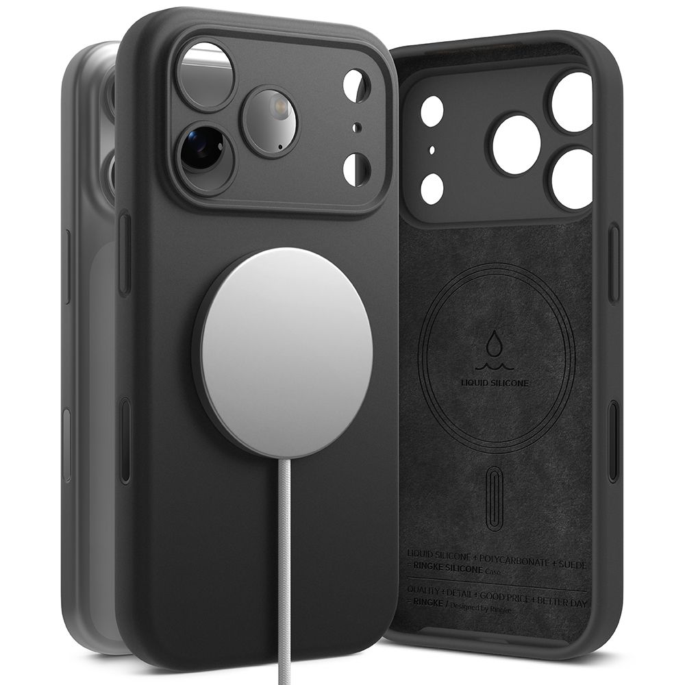 Ringke Silikoninen Magneettinen MagSafe Suojakuori iPhone 17 Pro:lle - Violetti