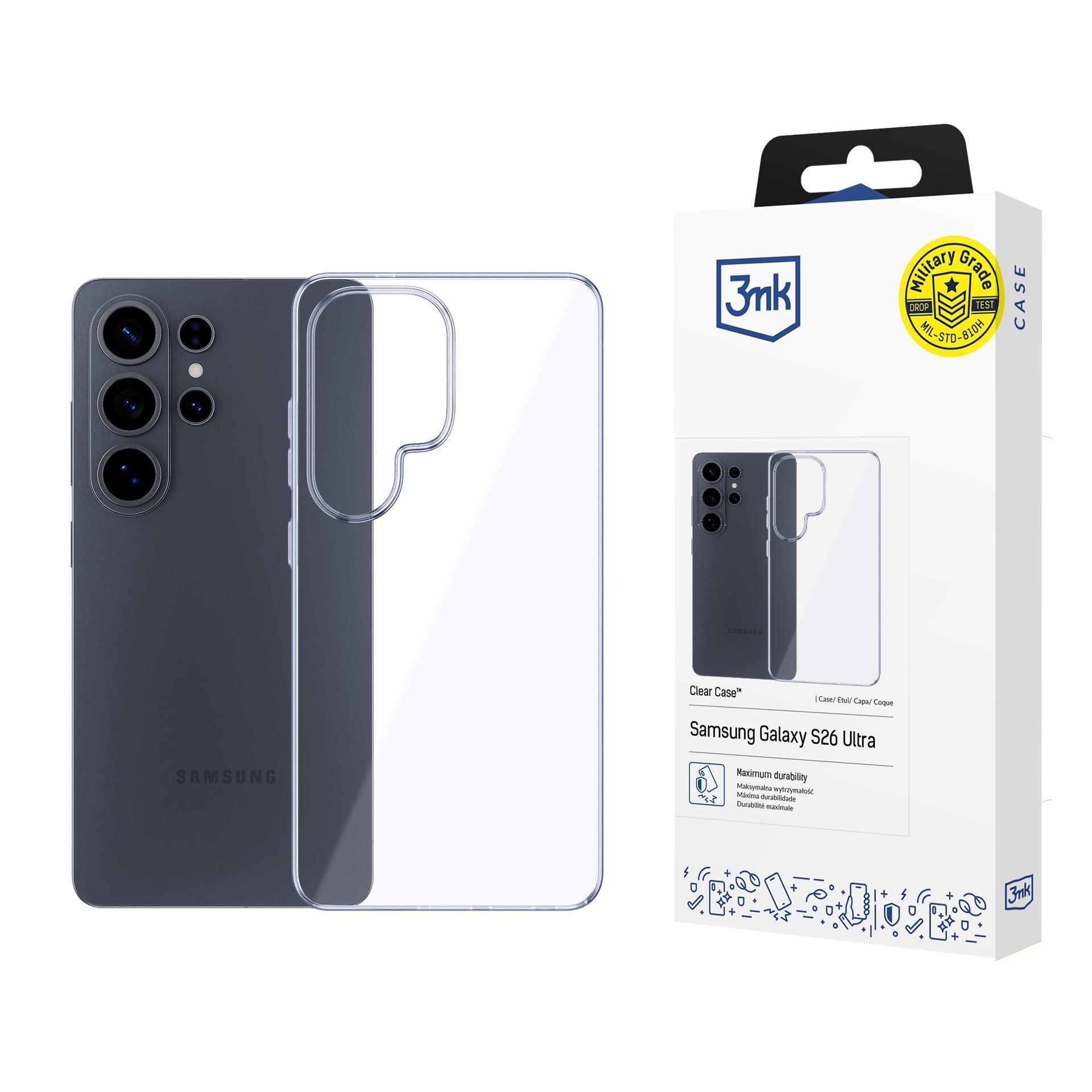 3mk Clear Case Samsung Galaxy S26 Ultralle - läpinäkyvä