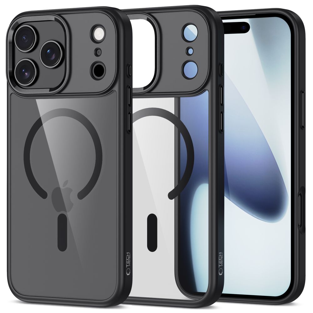 Tech-Protect MagMat MagSafe Suojakuori iPhone 17 Pro Max:lle - Kirkas Musta