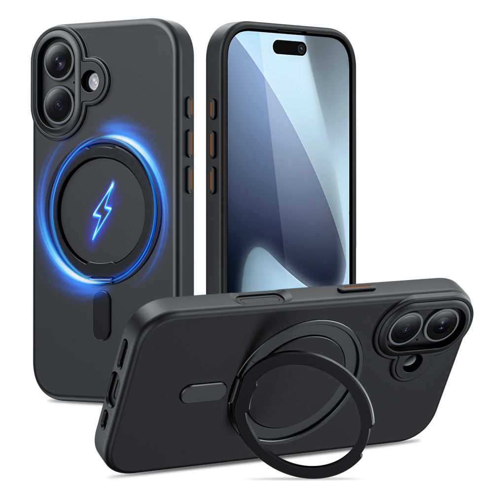 Tech-Protect MagRing MagSafe Suojakuori iPhone 17:lle - Matta Musta