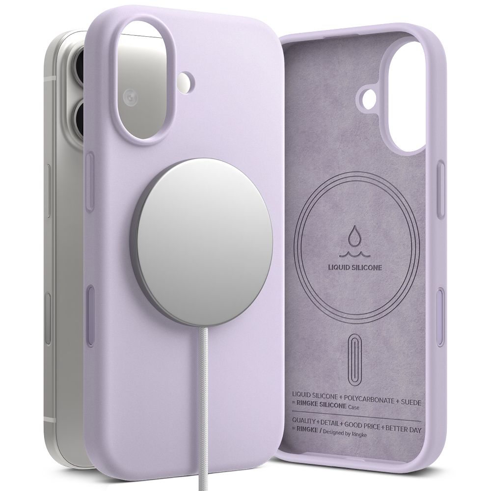 Ringke Silicone Magnetic MagSafe -suojakuori iPhone 17 - violetti