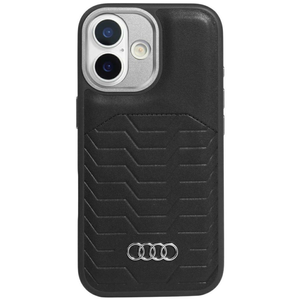 Audi GT keinonahkainen MagSafe-suojakuori iPhone 17 - musta