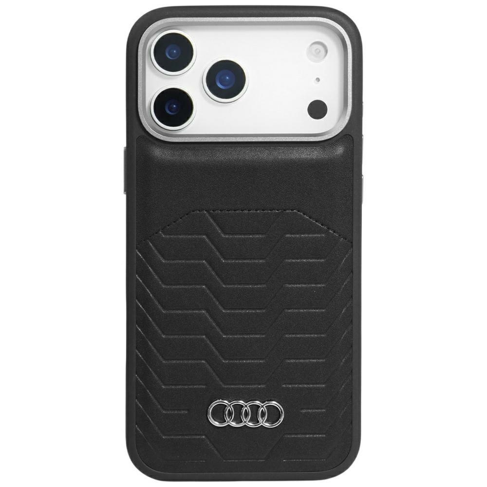 Audi GT Synteettinen Nahkainen MagSafe Suojakuori iPhone 17 Pro:lle - Musta