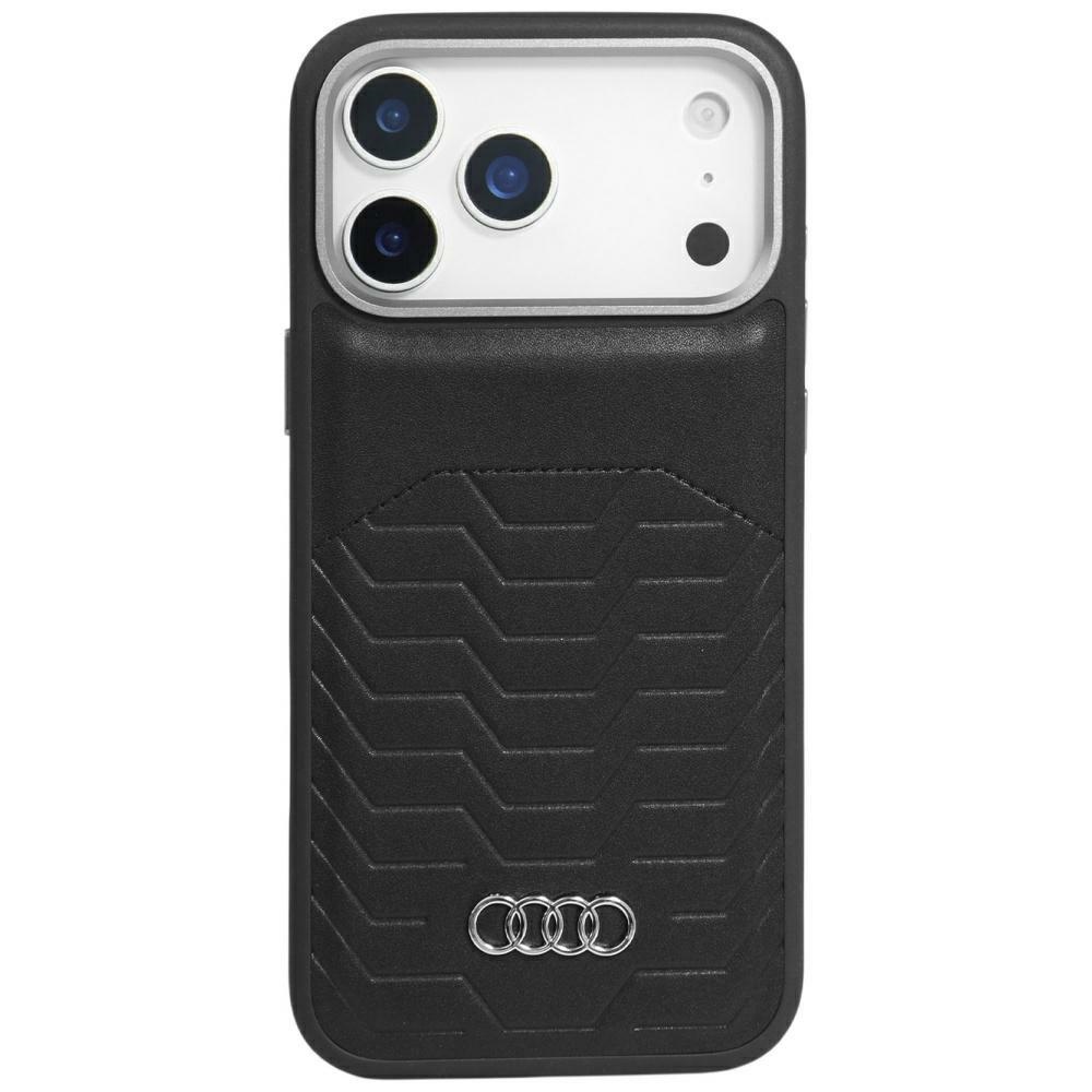 Audi GT Synteettinen Nahkainen MagSafe Suojakuori iPhone 17 Pro Max:lle - Musta