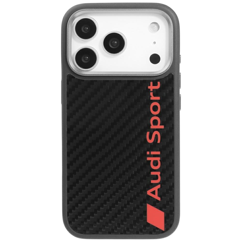 Audi R8 Carbon Fiber MagSafe Suojakuori iPhone 17 Pro:lle - Musta
