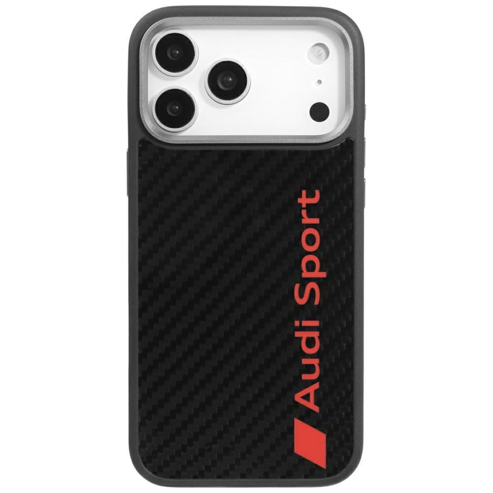 Audi R8 Carbon Fiber MagSafe Suojakuori iPhone 17 Pro Max:lle - Musta