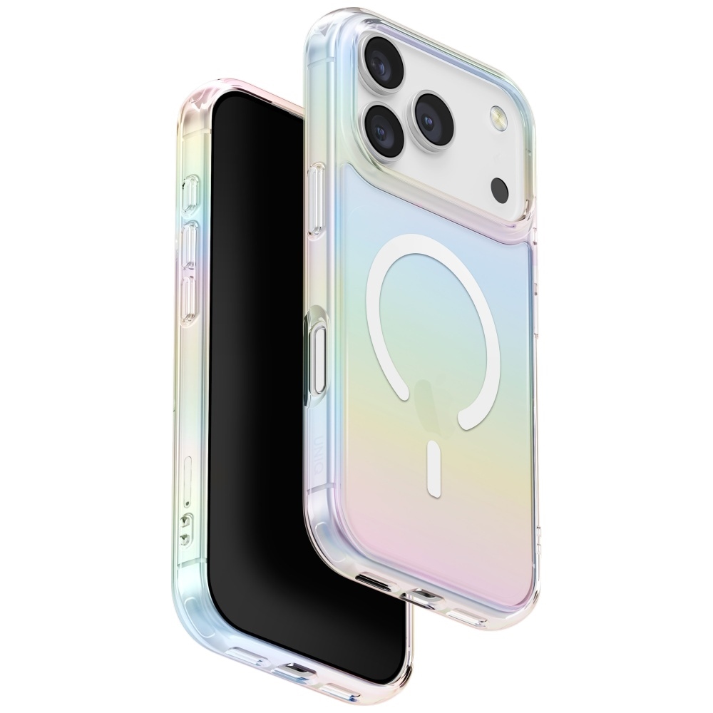 Uniq Iridescia Magclick Lataussuojakuori iPhone 17 Pro:lle - Moniväri