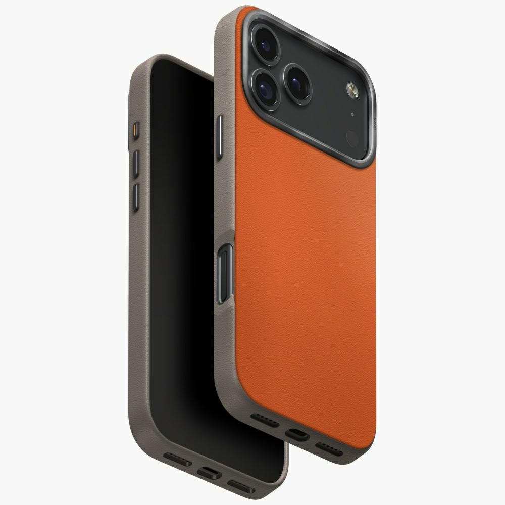 Uniq Lyden DS Suojakuori iPhone 17 Pro Max:lle Magclick Charging - Oranssi-Harmaa