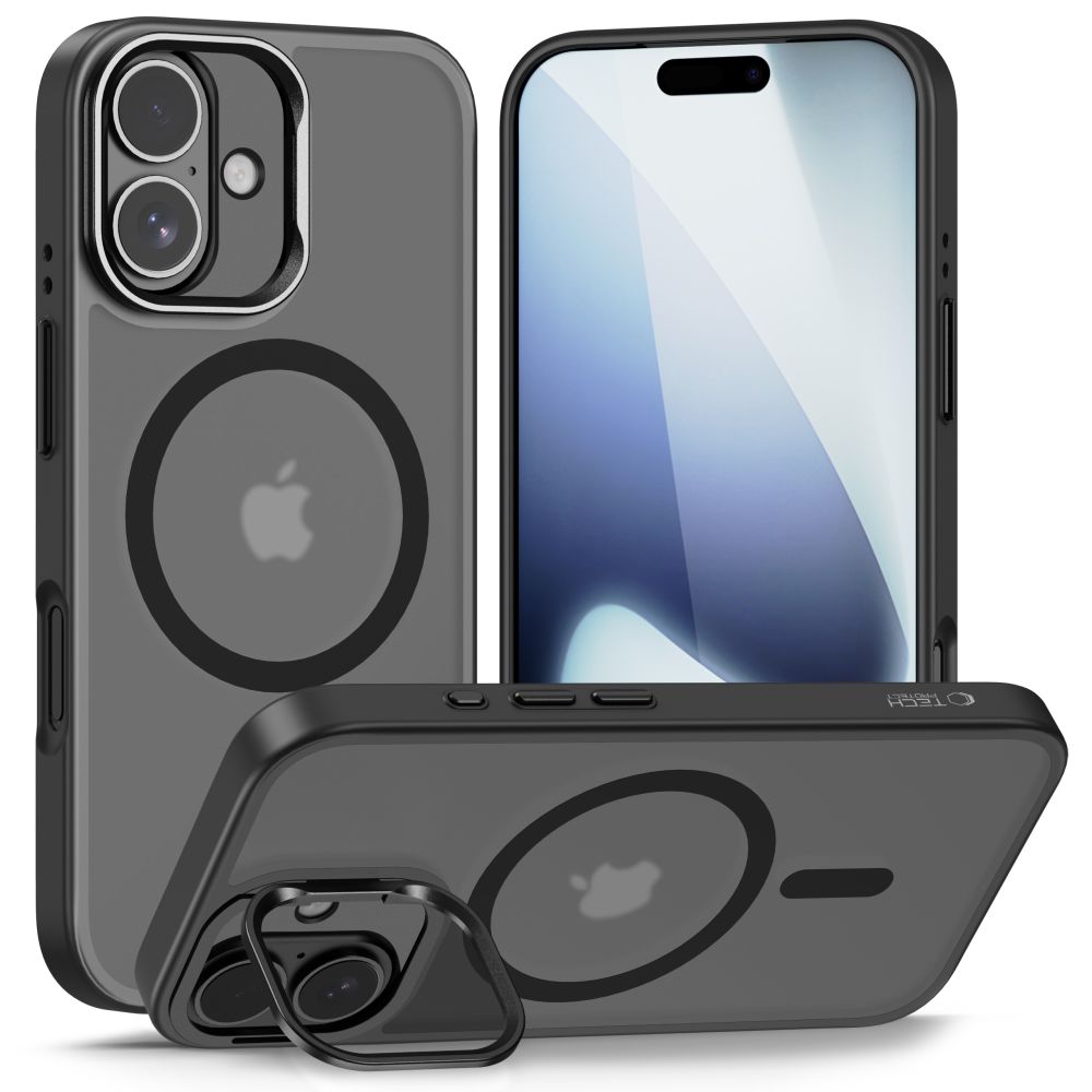 Tech-Protect MagStand MagSafe Suojakuori iPhone 17:lle - Matta Musta