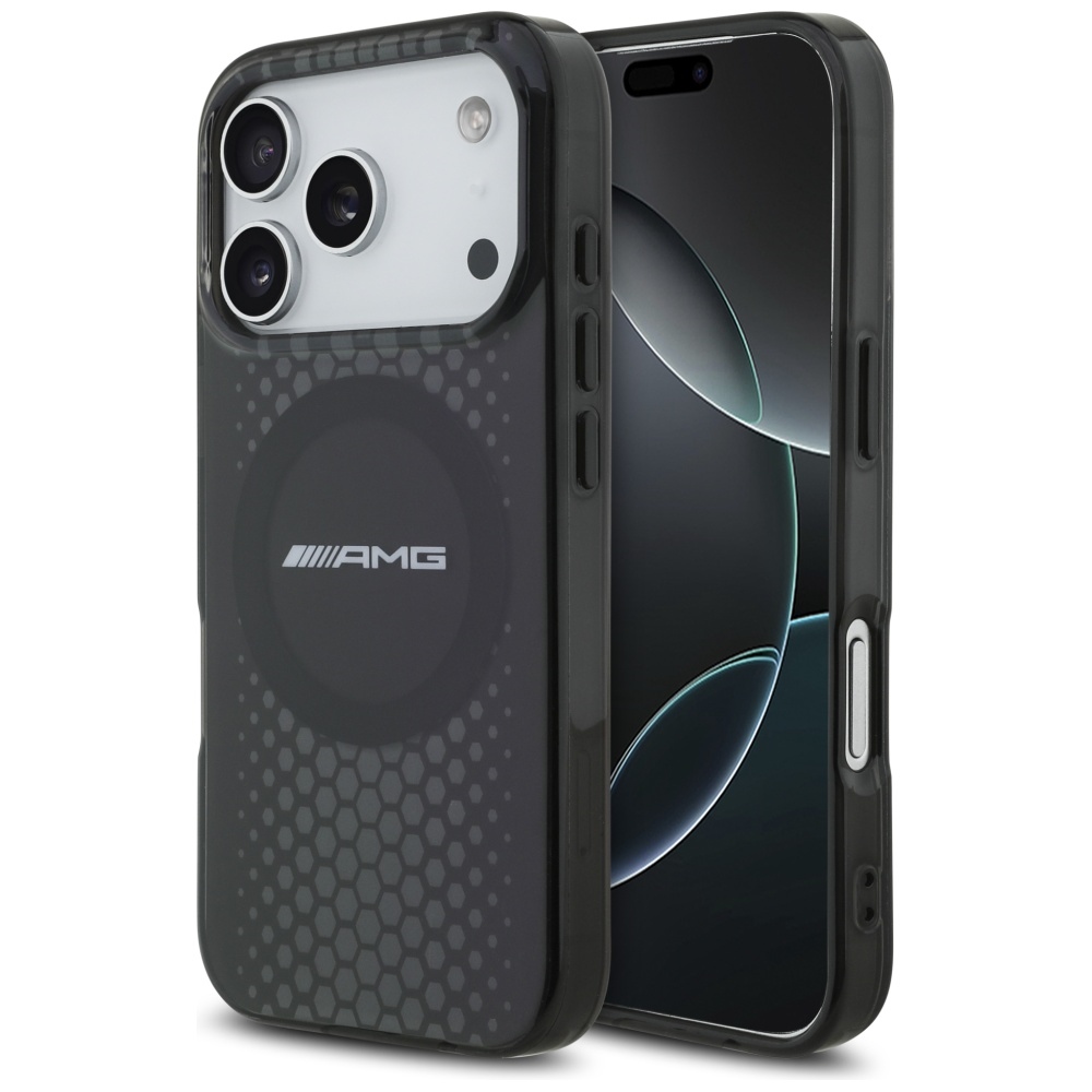 AMG Double Layer Transparent Graphics MagSafe -suojakuori iPhone 17 Pro - musta