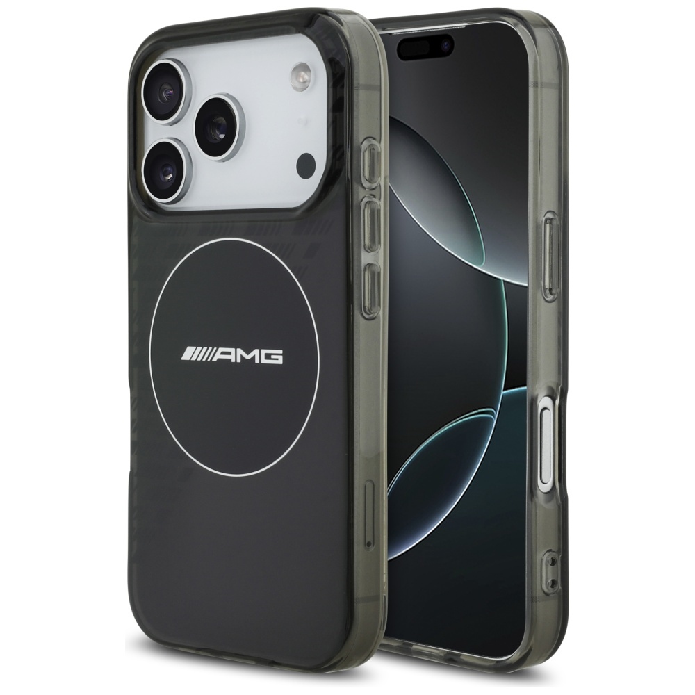 AMG Double Layer Transparent Smocked MagSafe -suojakuori iPhone 17 Pro - musta