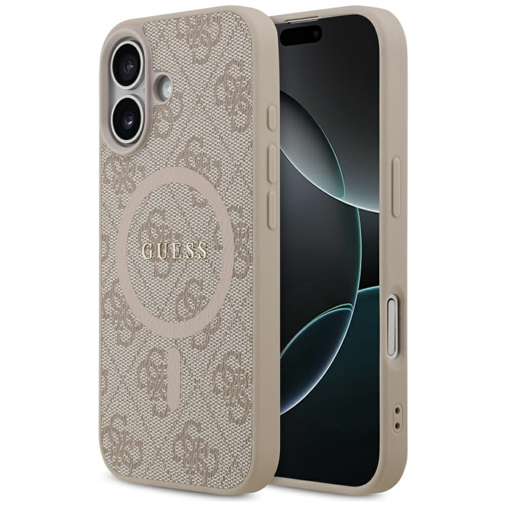 Guess 4G Ring Classic Logo MagSafe Suojakuori iPhone 17 - Vaaleanpunainen