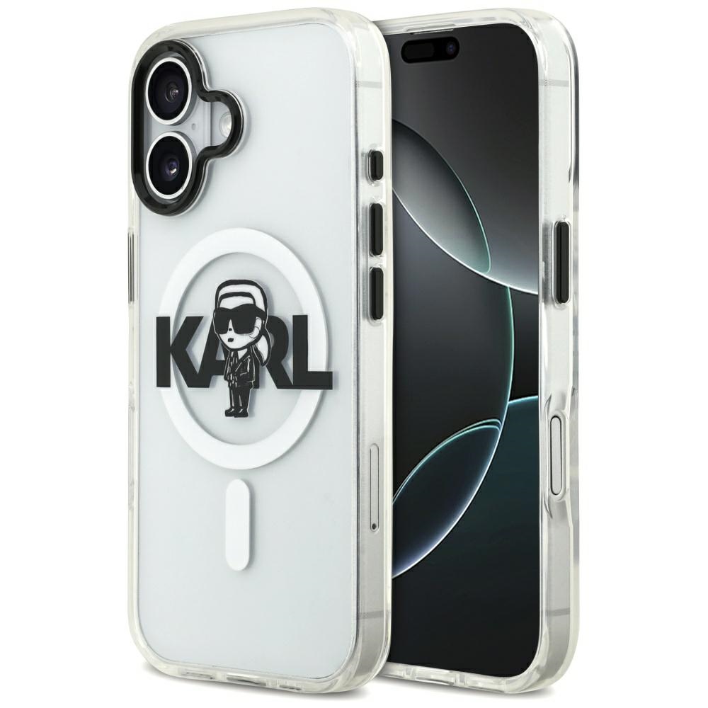 Karl Lagerfeld IML Karl Sketch Logo MagSafe Suojakuori iPhone 17:lle - Läpinäkyvä