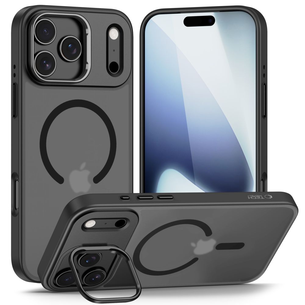 Tech-Protect MagStand MagSafe Suojakuori iPhone 17 Pro:lle - Matta Musta