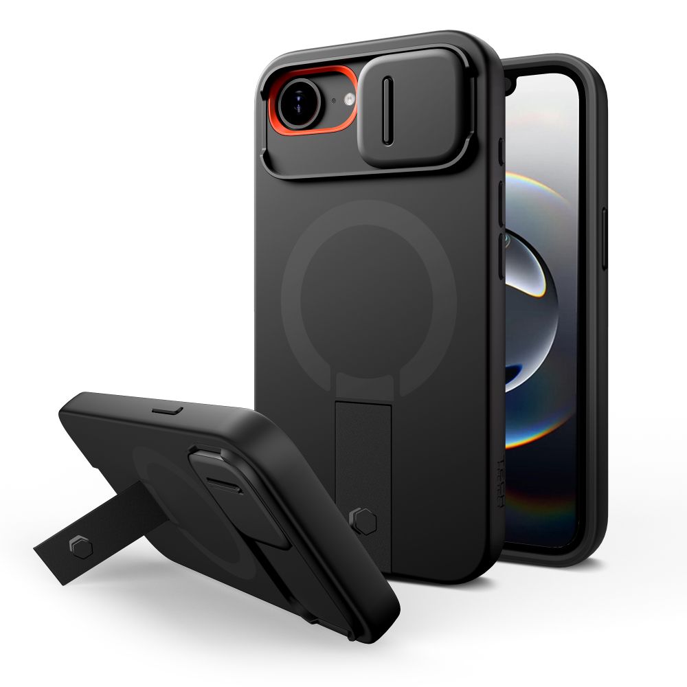 Tech-Protect Kevlar Aura MagSafe Suojakuori iPhone 16e / 17e:lle - Musta
