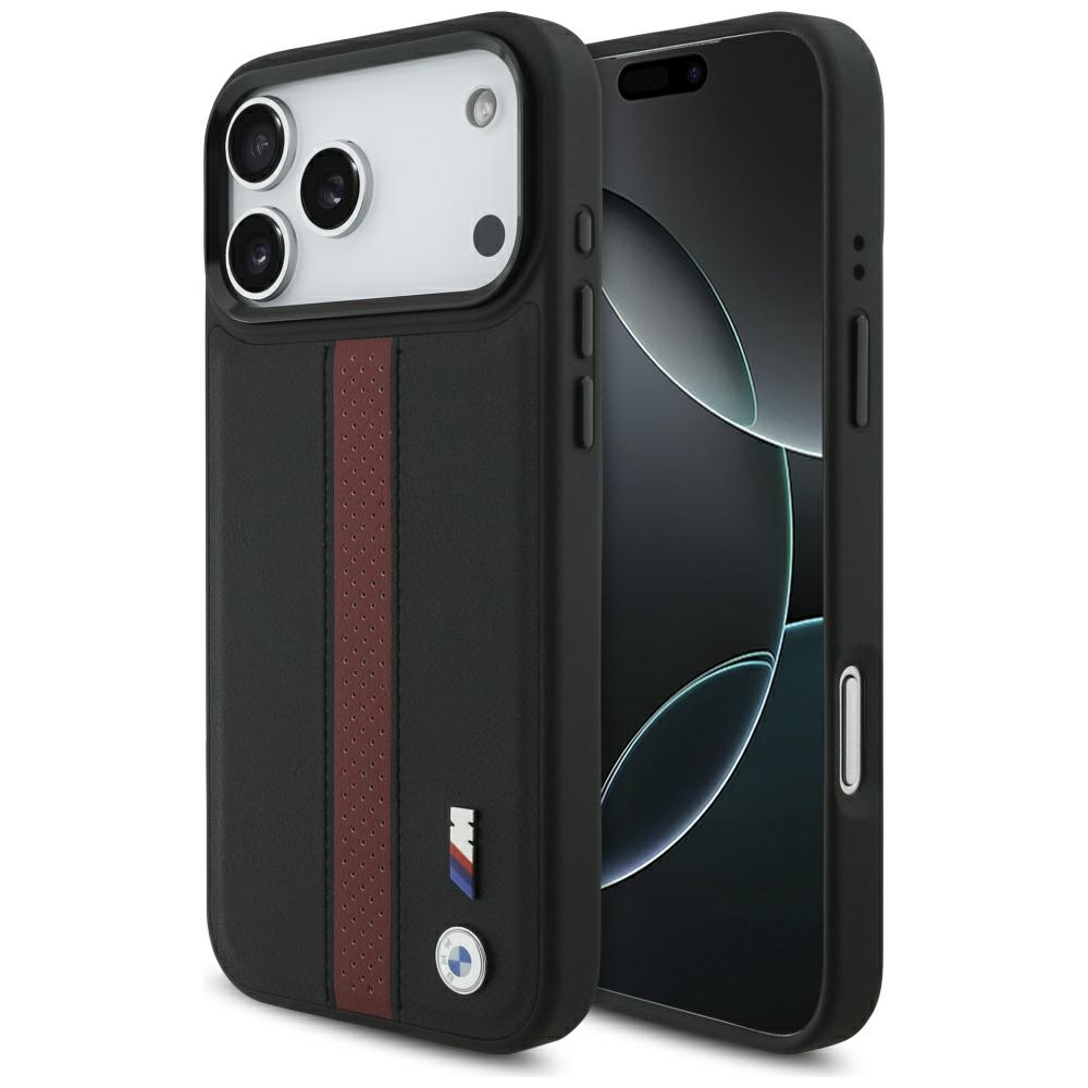 BMW M Perforated Stripe Logo MagSafe Suojakuori iPhone 17 Pro Max:lle - Punainen