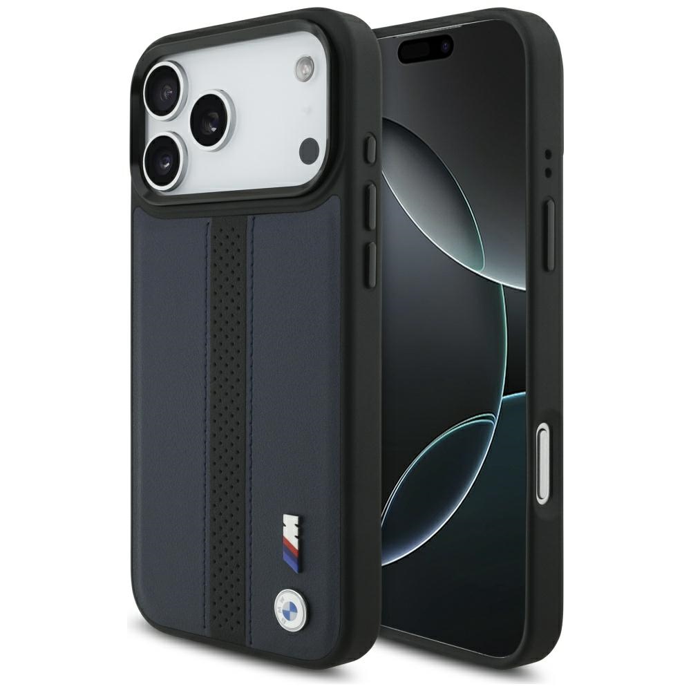 BMW M Perforated Stripe Logo MagSafe Suojakuori iPhone 17 Pro Max:lle - Laivastonsininen
