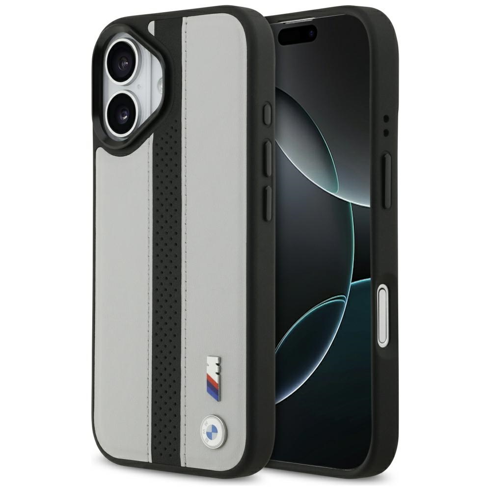 BMW M Perforated Stripe Logo MagSafe Suojakuori iPhone 17:lle - Harmaa