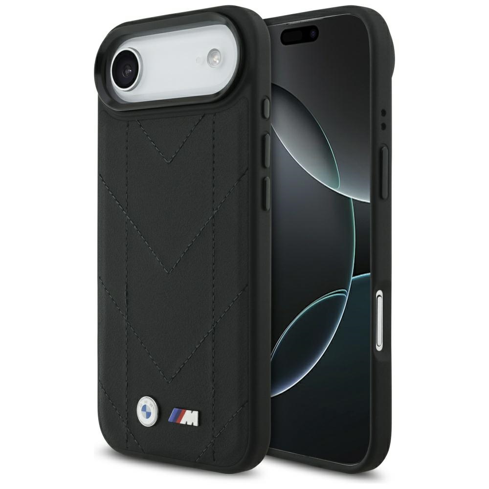 BMW M Quilted Logo MagSafe Suojakuori iPhone 17 Air:lle - Musta