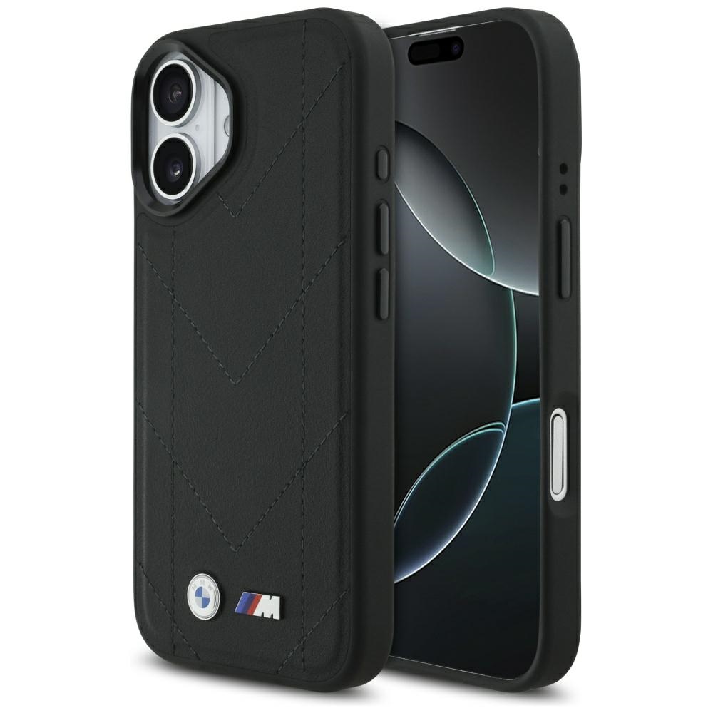 BMW M Quilted Logo MagSafe Suojakuori iPhone 17:lle - Musta