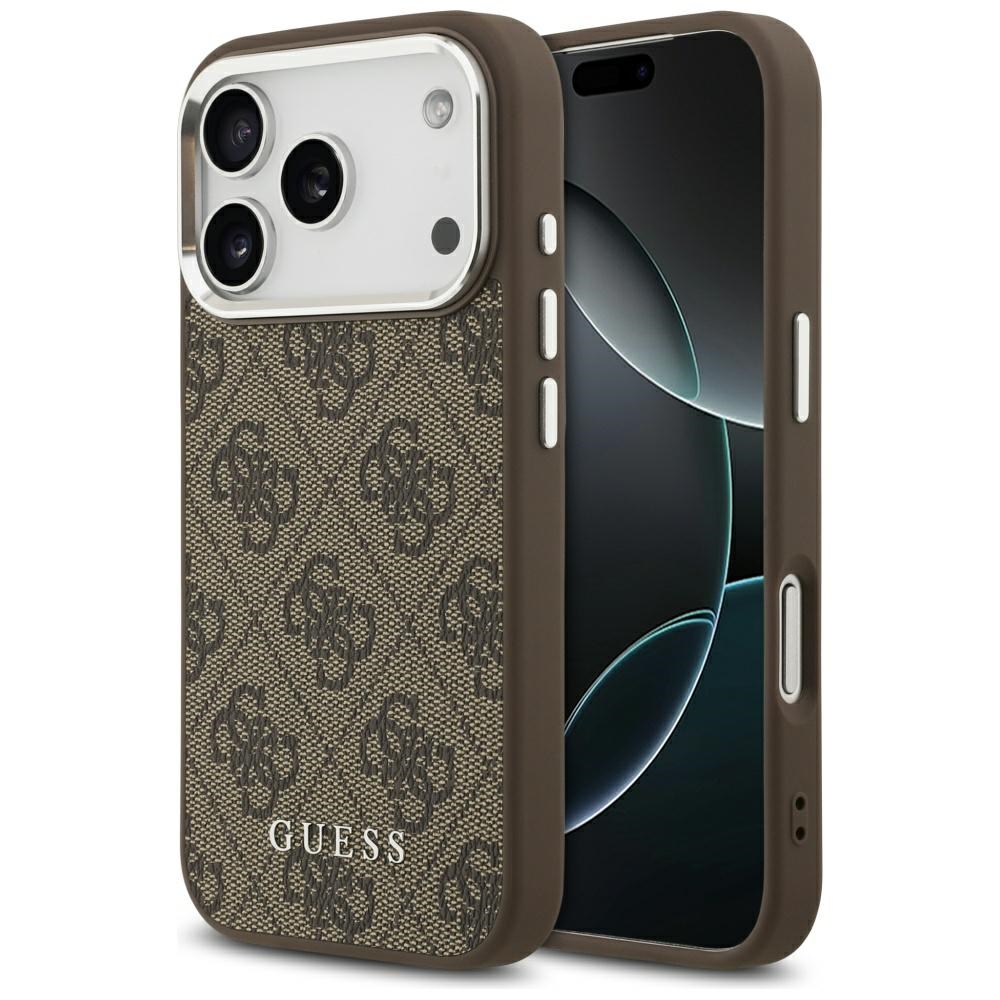 Guess 4G Classic Logo MagSafe Suojakuori iPhone 17 Pro Max:lle - Ruskea