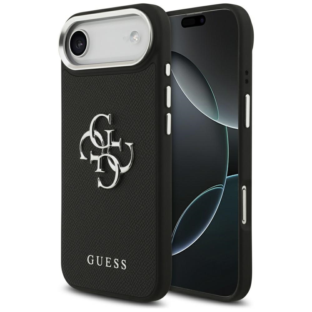 Guess Grained Big 4G Classic Logo -suojakuori iPhone 17 Air - musta