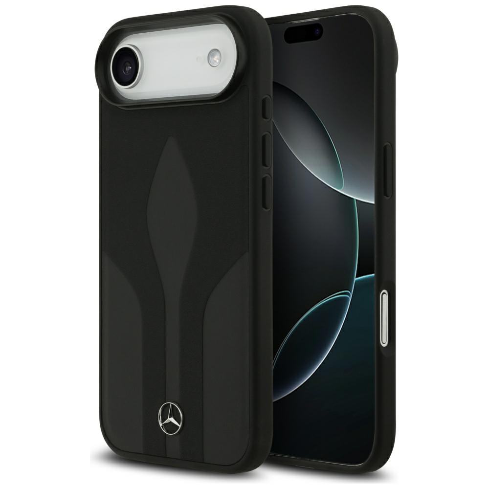 Mercedes Leather The Move MagSafe -suojakuori iPhone 17 Air - musta