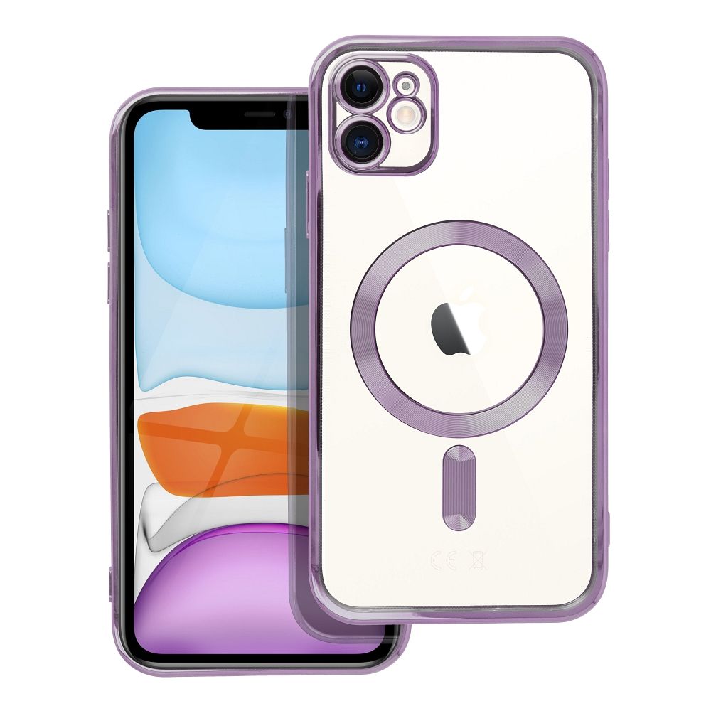 Suojakuori iPhone 11:lle Electro Mag Cover yhteensopiva MagSafen kanssa violetti