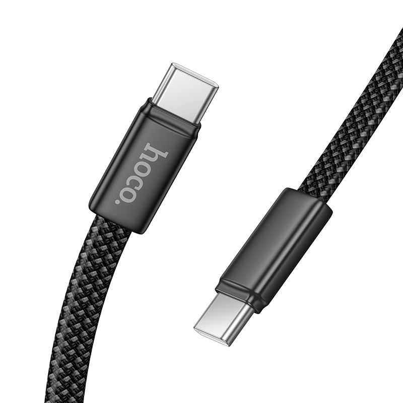 Hoco X125 Litteä Kaapeli USB-C – USB-C 3A 60W 1m musta