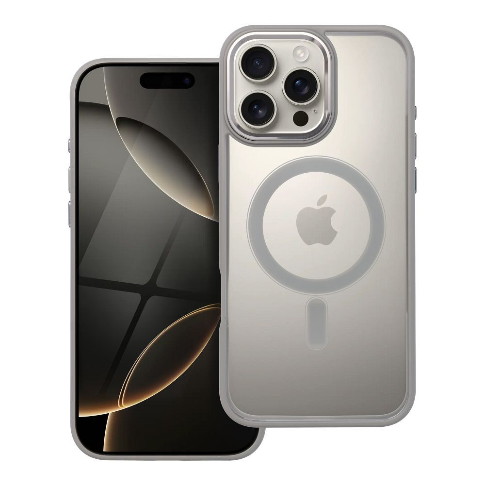 Suojakuori iPhone 16 PRO MAX:lle Color Edge Mag Cover yhteensopiva MagSafe titaani-harmaa