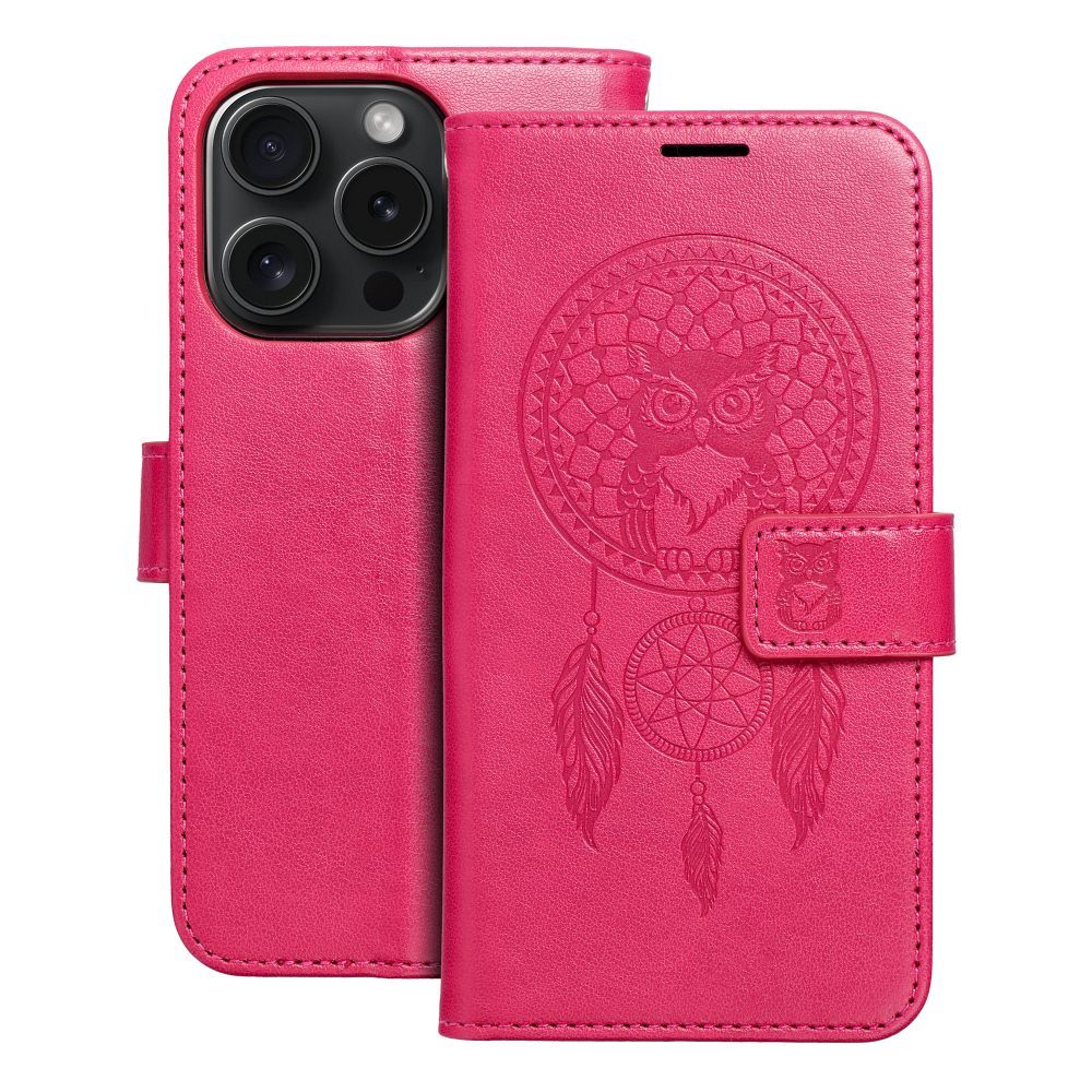 MEZZO Kirjasuojakuori iPhone 15 Pro:lle dreamcatcher magenta
