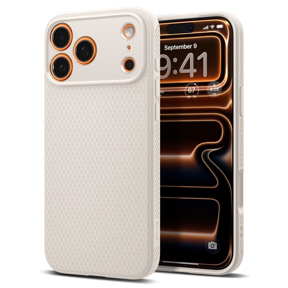 Spigen Liquid Air Suojakuori iPhone 17 Pro:lle - titaani