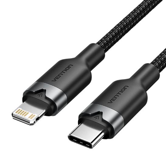 VENTION LALBH USB-C - Lightning -kaapeli 2m musta