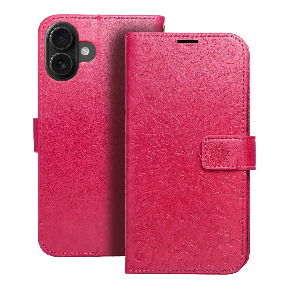 MEZZO kirjakotelo IPHONE 16 Plusille mandala magenta