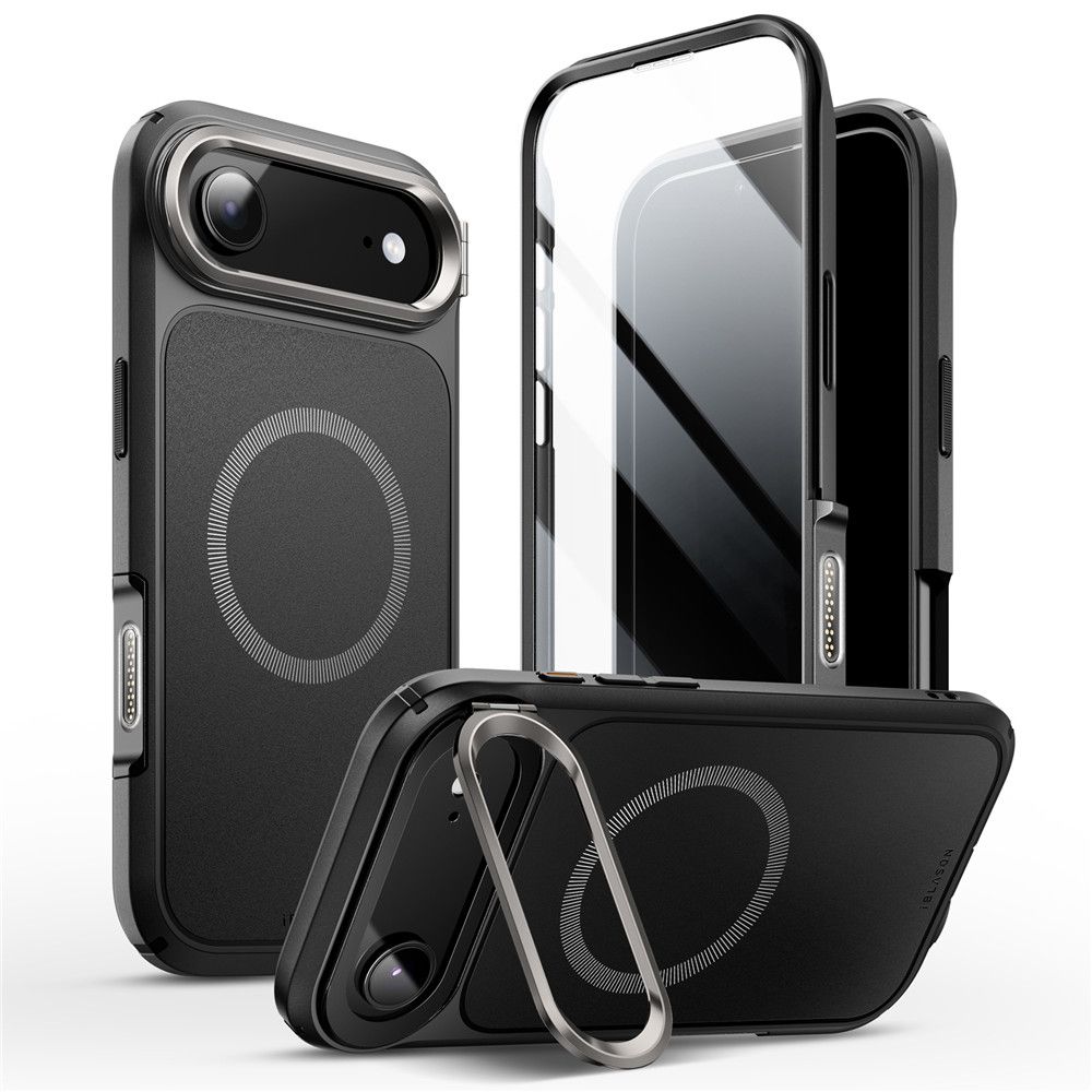 Supcase IBLSN Ares Flip Mag MagSafe Suojakuori iPhone 17 Air:lle - Musta