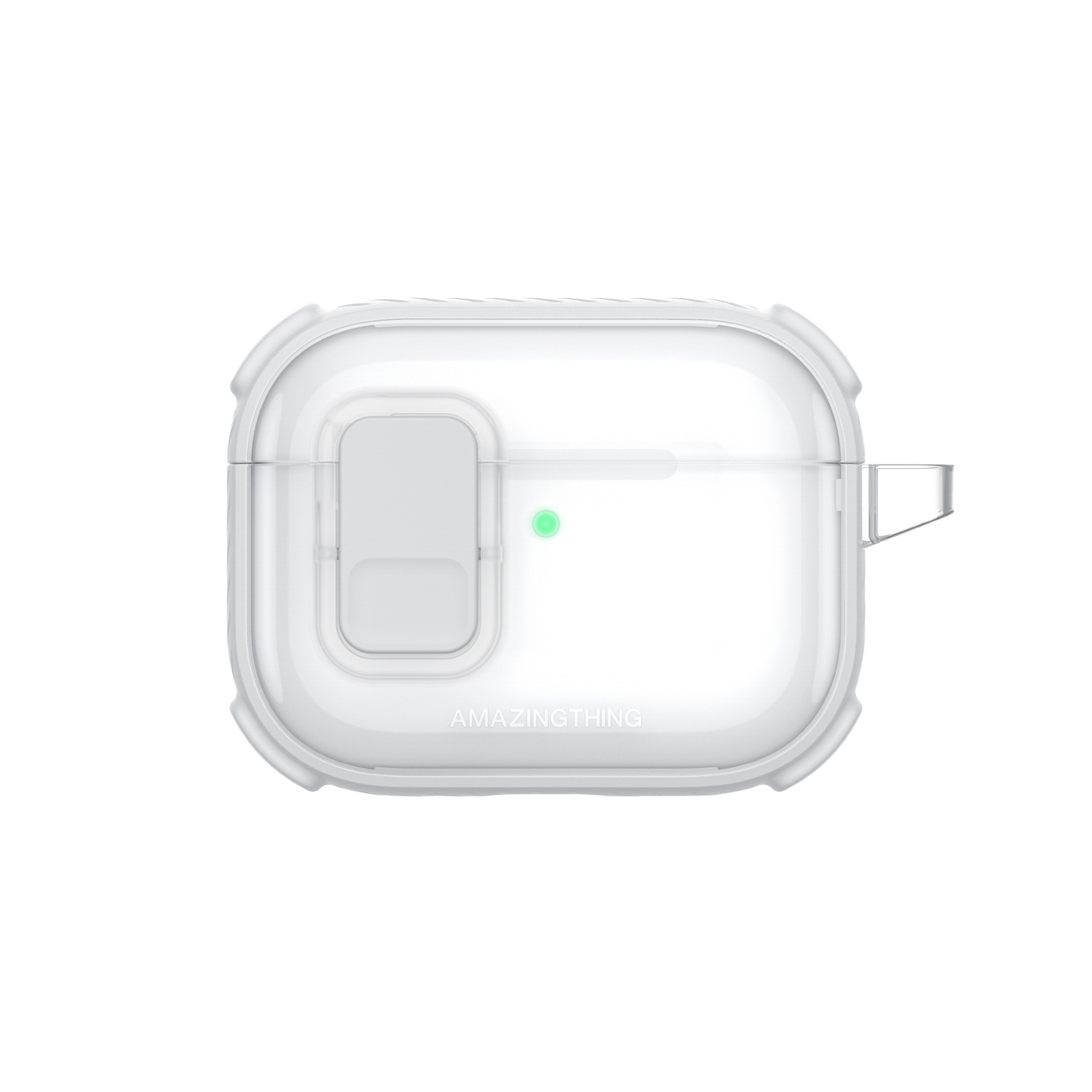 AmazingThing Titan Pro Mag Case Clear Suojakuori AirPods Pro 3 -kuulokkeille - valkoinen