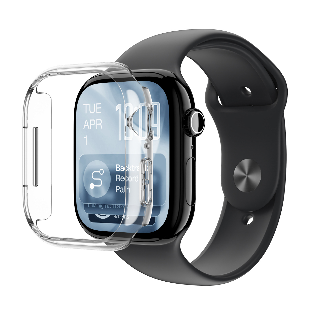 AmazingThing Minimal suojakuori Apple Watch Series 11 46mm:lle - läpinäkyvä