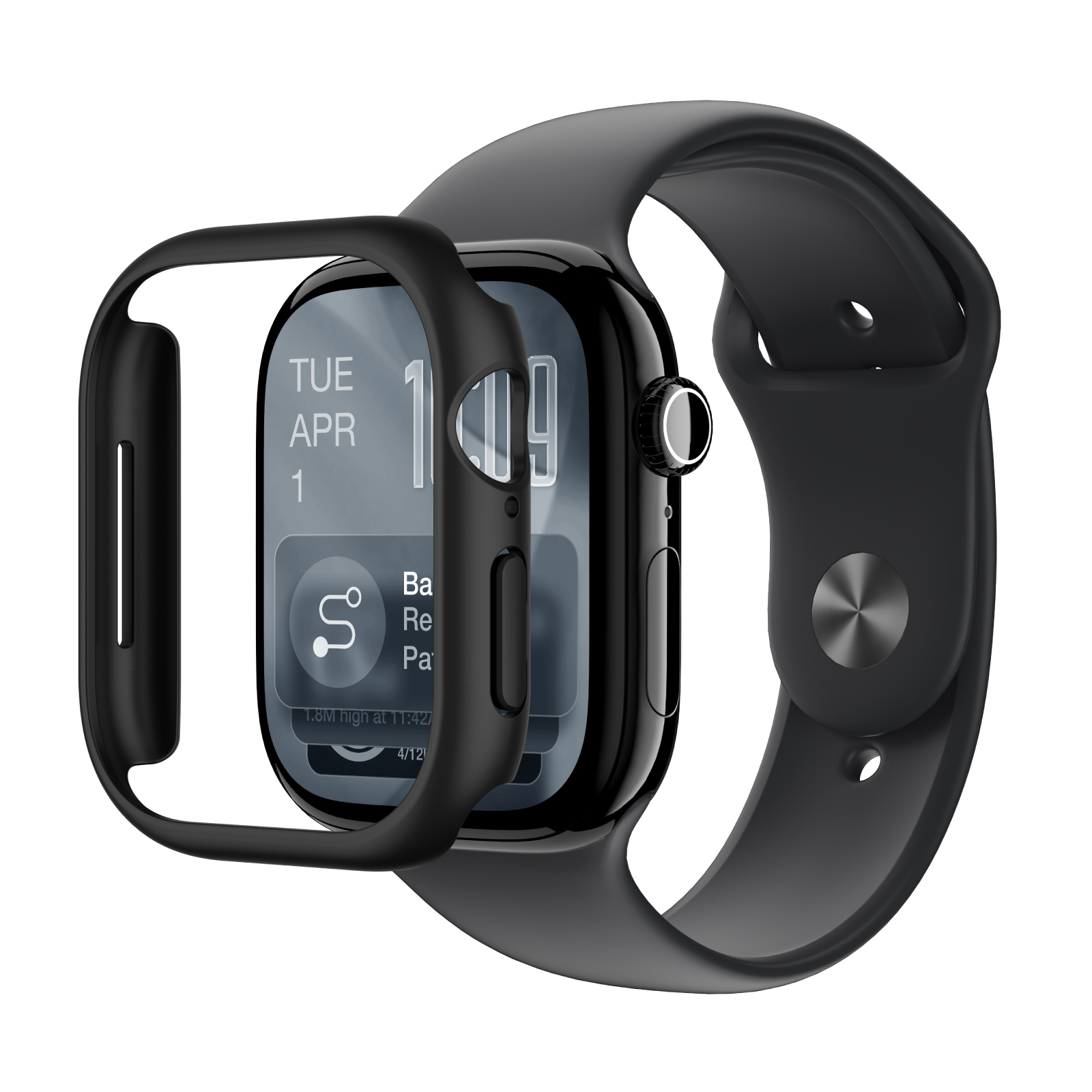 AmazingThing Minimal Protective Case for Apple Watch Series 11 46mm - Black